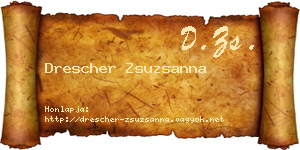 Drescher Zsuzsanna névjegykártya